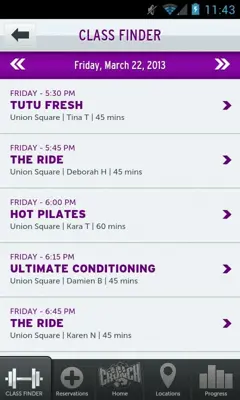 Crunch Fitness android App screenshot 3